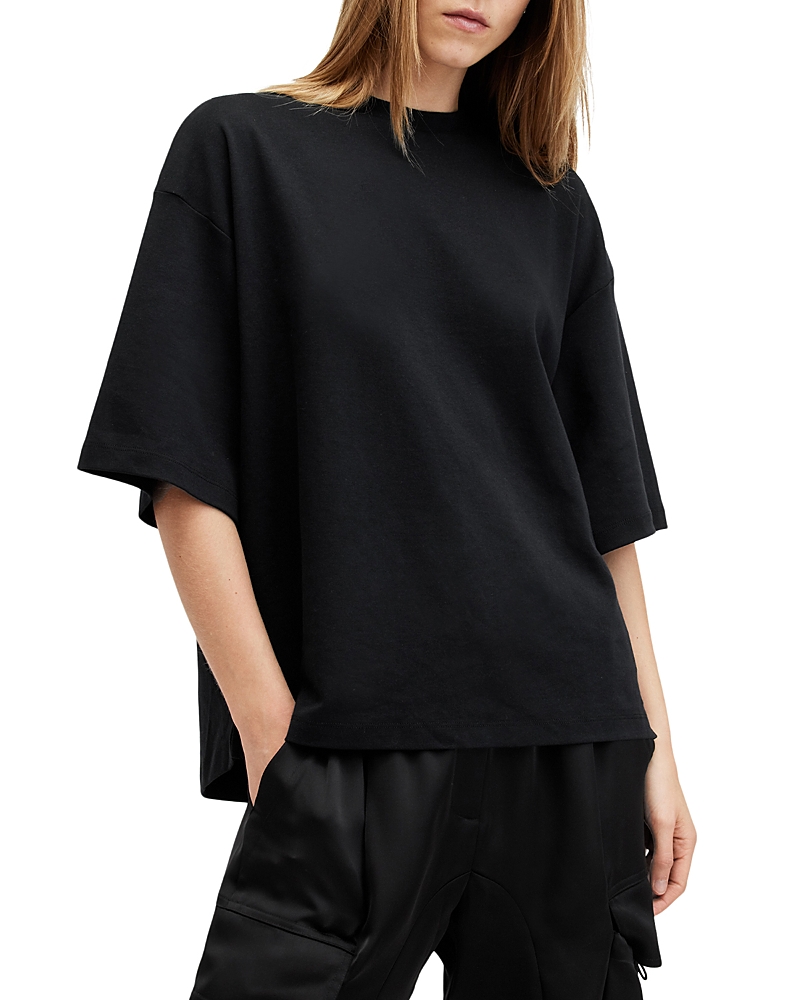 Allsaints Amelie Oversized Boxy T-shirt In Black