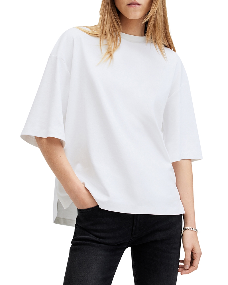 Allsaints Poster Boyfriend Cotton Graphic T-shirt In White