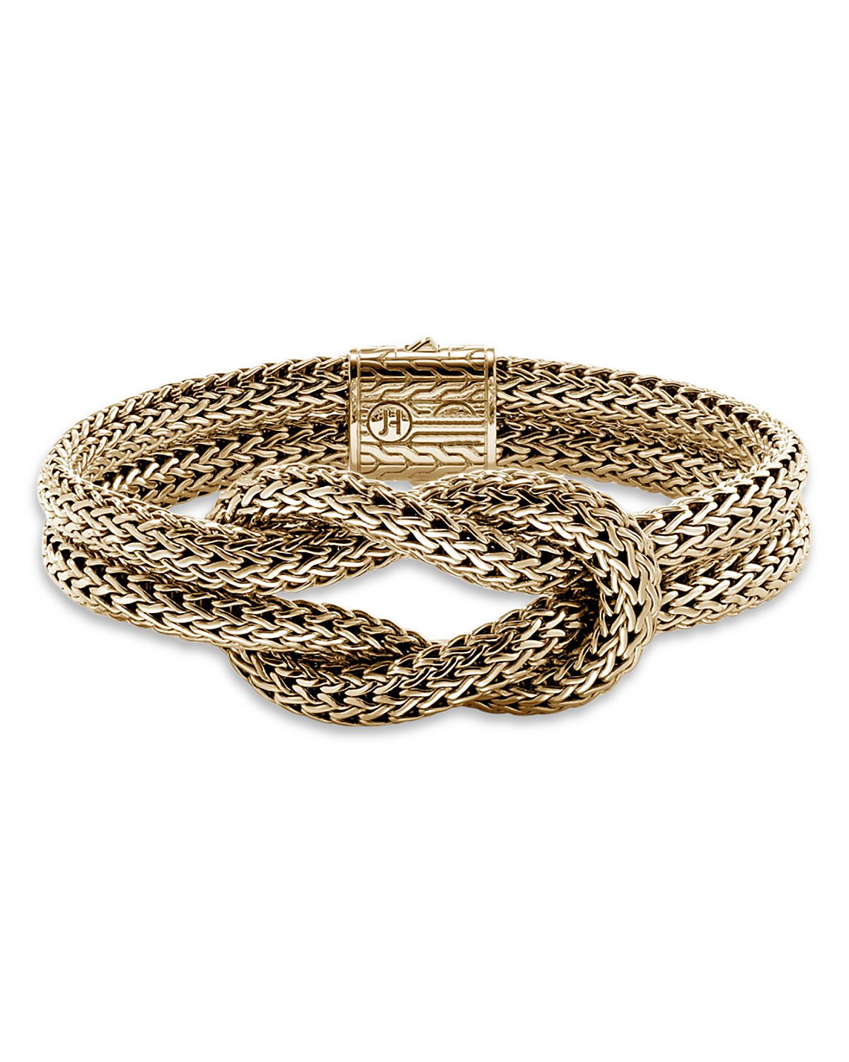 John Hardy 14K Yellow Gold Love Knot Chain Link Statement Bracelet