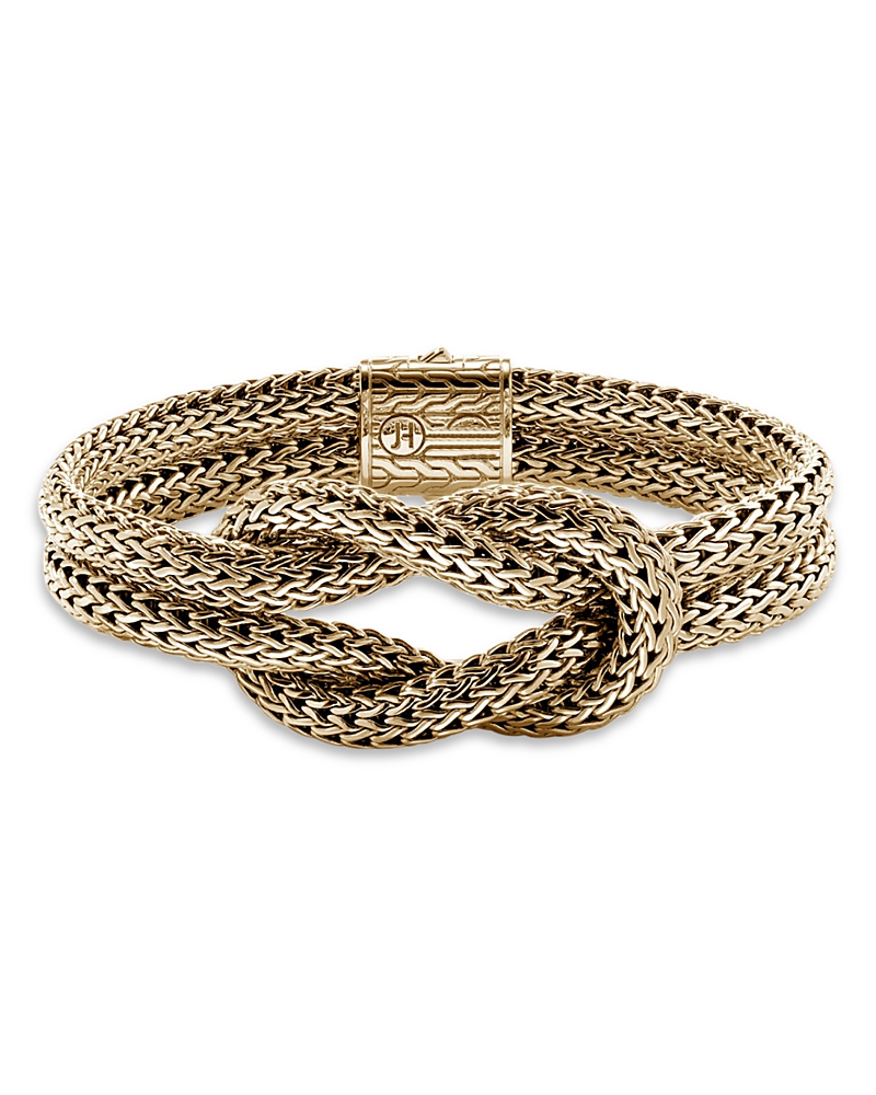 John Hardy 14K Yellow Gold Love Knot Chain Link Statement Bracelet
