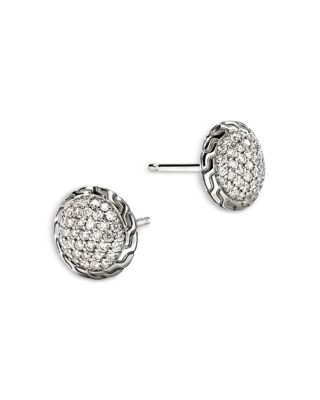 Sterling Silver JH Essentials Diamond Pav&eacute; Stud Earrings, 0.55 tcw
