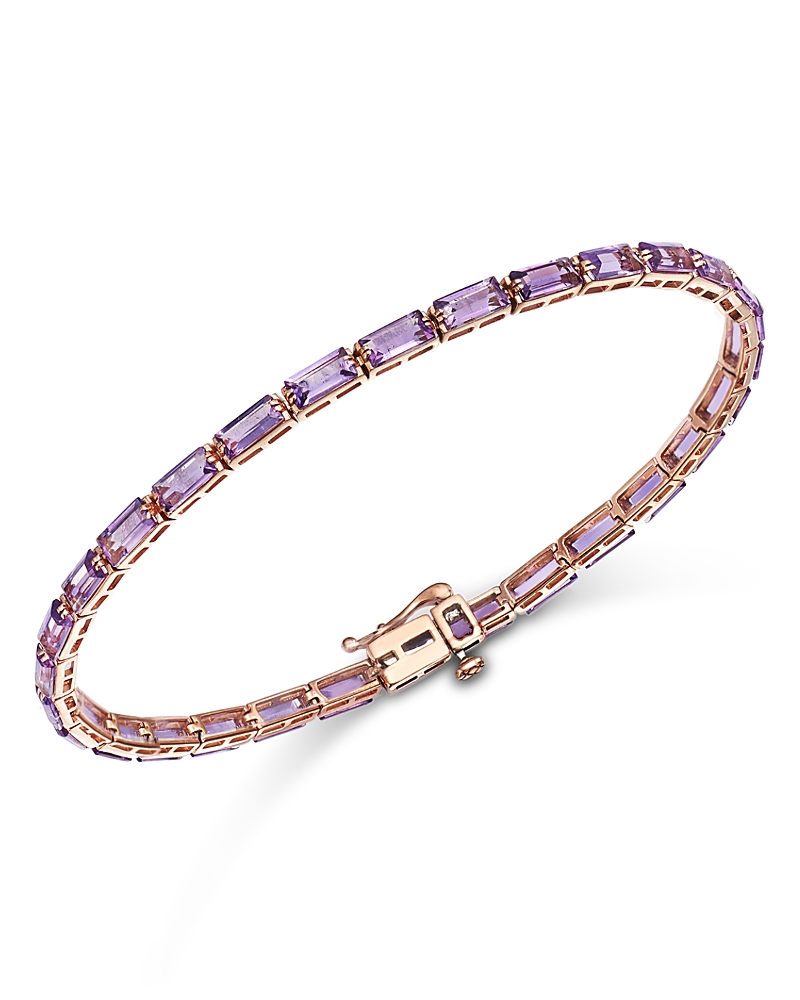 Bloomingdale's Fine Collection Amethyst Tennis Bracelet in 14K Rose Gold
