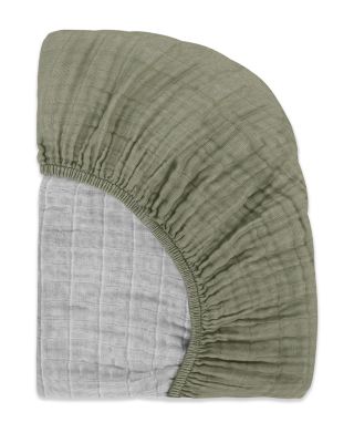 All Stages Midi Crib Sheet in GOTS Certified Organic Muslin Cotton