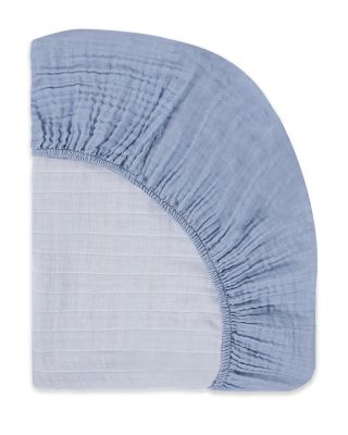 Crib Sheet in GOTS Certified Organic Muslin Cotton