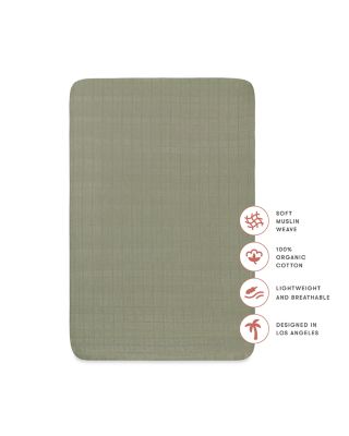 Mini Crib Sheet in GOTS Certified Organic Muslin Cotton