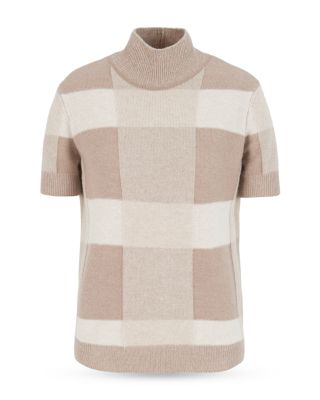 Turtleneck Checkered Sweater