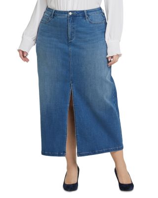 NYDJ Plus - High Rise Denim Maxi Skirt