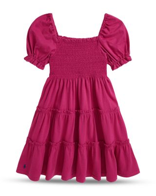 Ralph Lauren - Girls' Smocked Cotton Jersey Dress - Little Kid