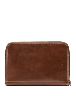Picton Leather File Medium Zipper Clutch