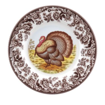 Woodland Turkey Salad Plate, Set of 4