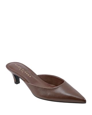 Marc Fisher LTD. - Women's Rosa Pointed Toe Kitten Heel Slide Pumps