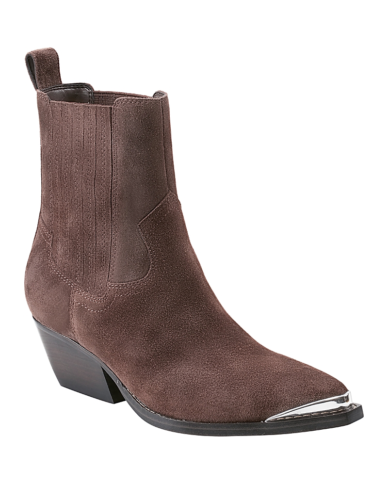 Marc Fisher Ltd Pryce Pointy Toe Bootie In Dark Brown