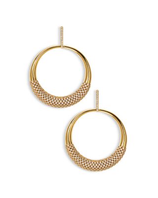 Nadri Cubic Zirconia Pave Juno Doorknocker Drop Earrings