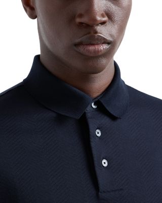 Chevron Jacquard Polo Shirt