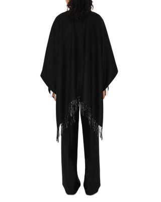 Reversible Check Wool Cape