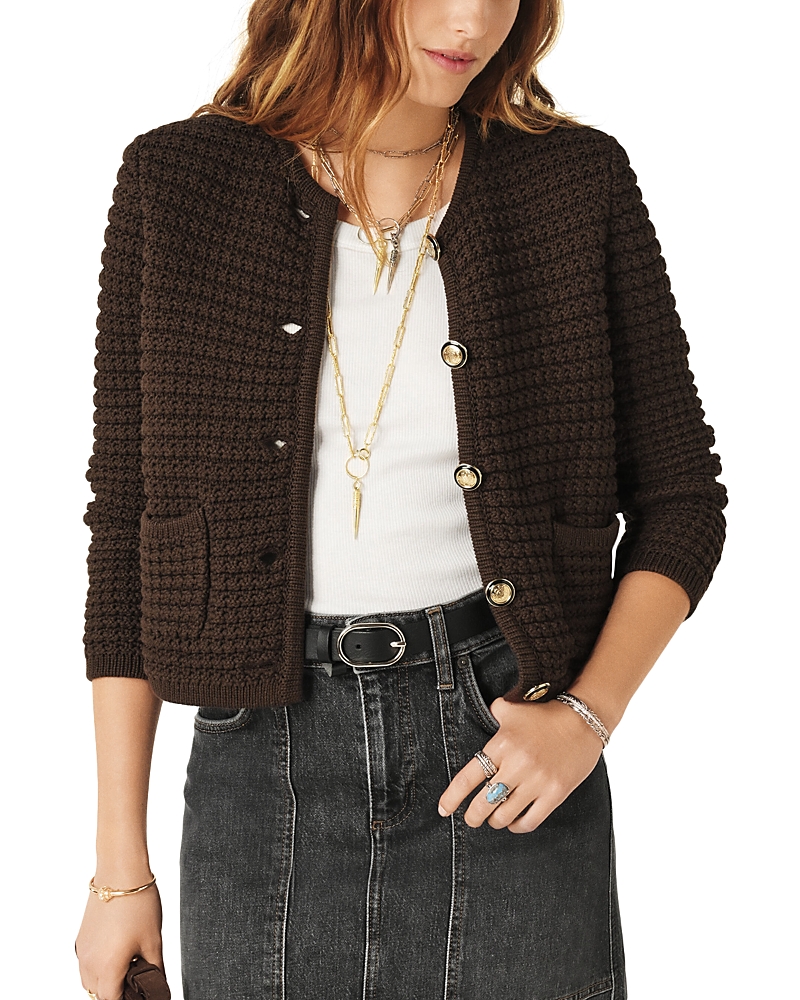 ba & sh Gaspard Crewneck Cardigan Sweater