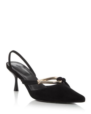 SIMKHAI - Women's Love Knot Pointed Toe Slingback Pumps