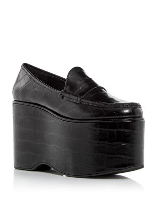 Jeffrey Campbell - Women's Soaring Croc Embossed Platform Loafers