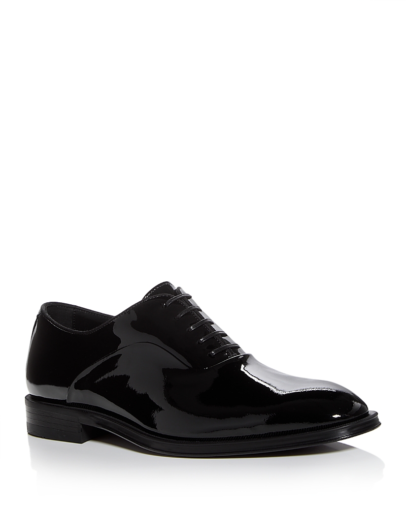 Hugo Boss Leather Derby Shoes With Double Stitching On Uppers In Black