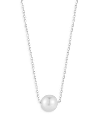 Aqua Cultured Freshwater Pearl Pendant Necklace, 16-18- Exclusive