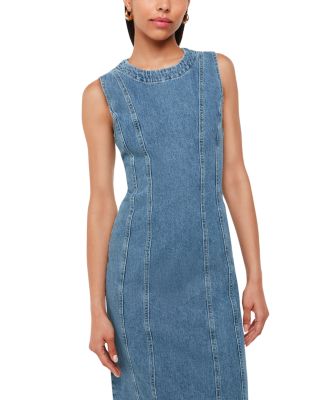 Sleeveless Denim Midi Dress