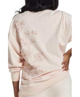 Salix Blossom-Embroidered Ethical-Cotton Sweatshirt