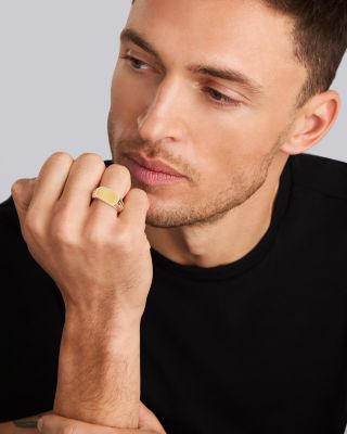 Men's 18K Yellow Gold & Sterling Silver Anthem Octagon Ring