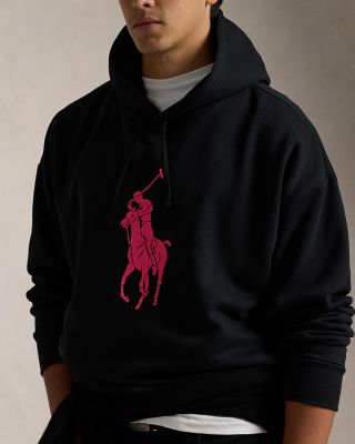 Cotton Blend Big Pink Pony Hoodie