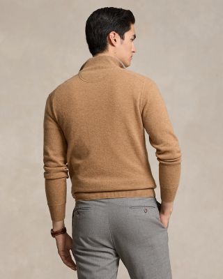 Cashmere Regular Fit Quarter Zip Mock Neck Sweater - Exclusive