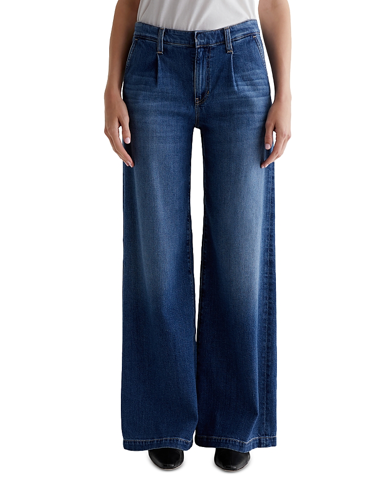AG PLEATED STELLA MID RISE PALAZZO JEANS IN PROVENCE