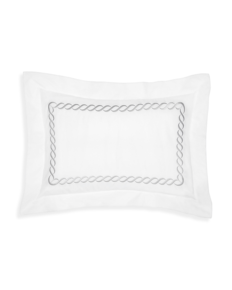 Pratesi Treccia Moderno Sham, King In White/sterling