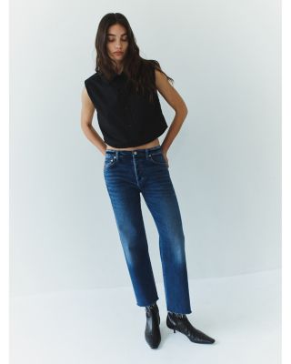 Palma High Rise Ankle Straight Jeans in Ambry