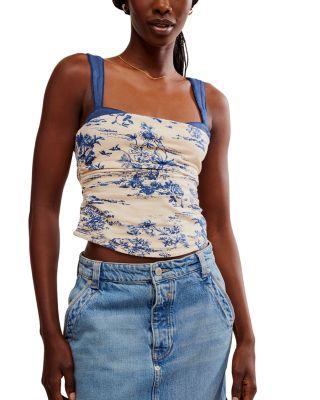 Free People - Printed Two Tone Tank Top