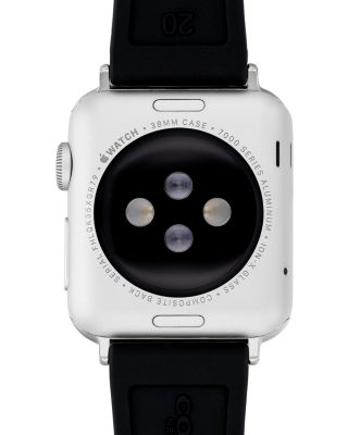 Apple Watch&reg; Floral Black Silicone Strap, 38/40/41mm