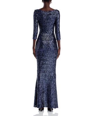 Akinari Gathered Sequin Gown - Exclusive