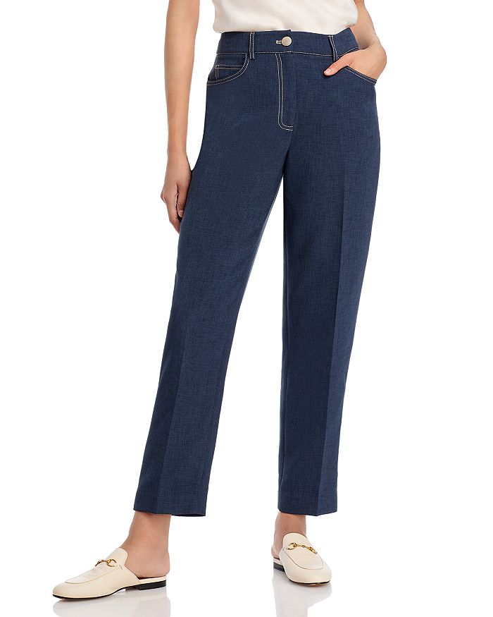 Pantalon Slim Noir Tahari Clarice - Taille UK 12 / US 8, Neuf Avec étiquettes, Coupe élégante