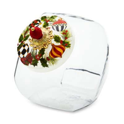 Cookie Jar with Deck the Halls Lid