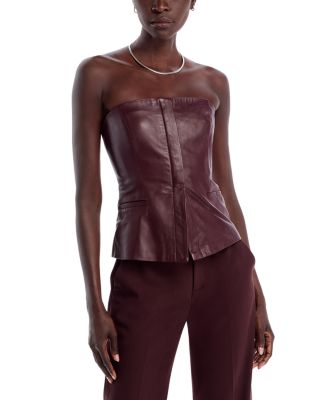 A.L.C. - Renee Strapless Leather Top