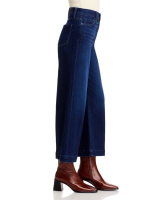 Anessa High Rise Wide Leg Ankle Jeans in Starboard