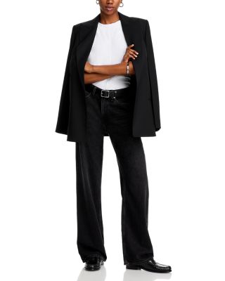 Featherweight Logan High Rise Wide Leg Jeans in Jet Black