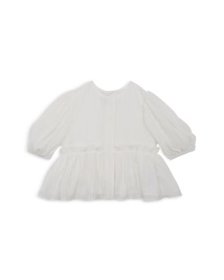 REISS - Girls' Matty Puff Sleeve Peplum Top - Little Kid