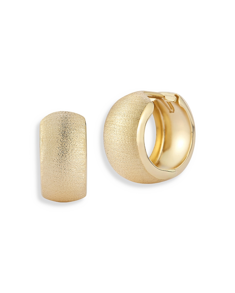 Moon & Meadow 14k Yellow Gold Puffed Huggie Hoop Earrings In Gold