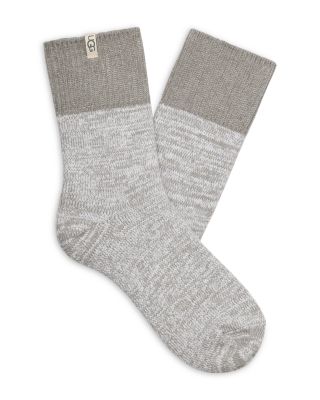 Rib Knit Slouchy Quarter Socks