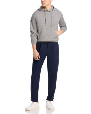 Nylon Stretch Slim Fit Pleated Pants