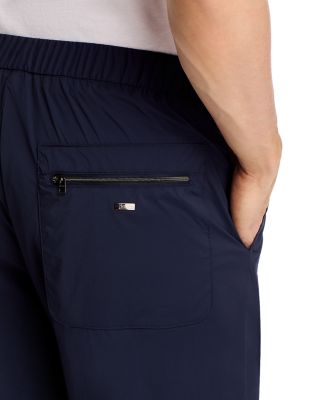 Nylon Stretch Slim Fit Pleated Pants