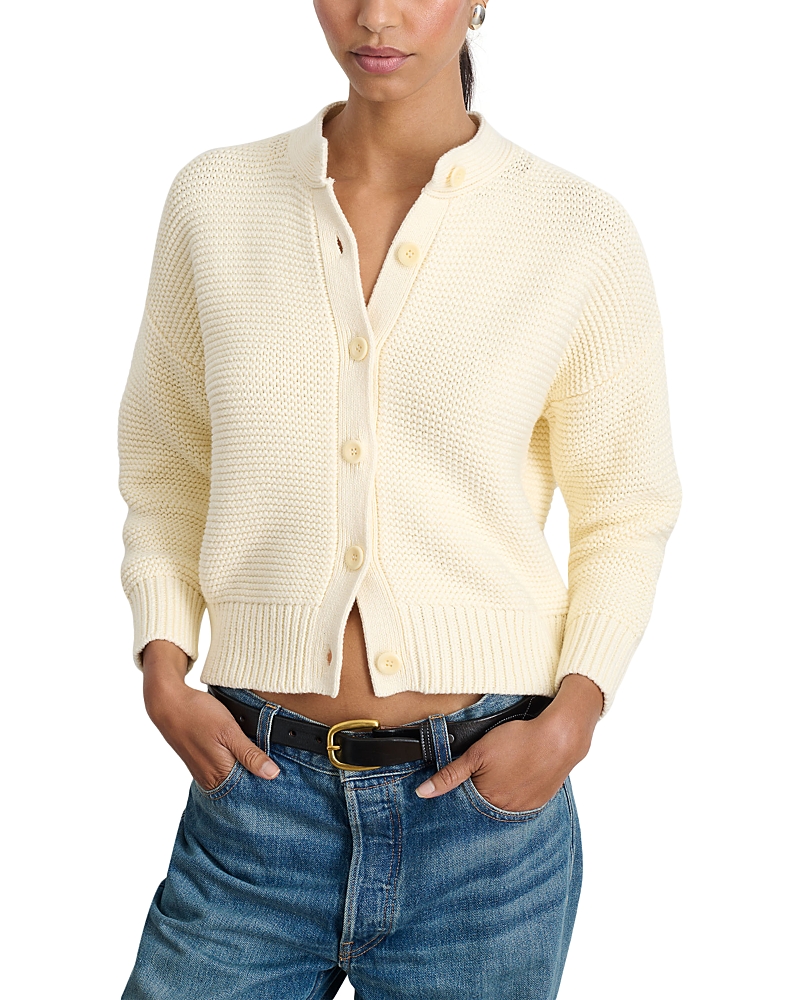 Alex Mill Cable Knit Nico Chunky Cardigan In Ivory