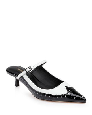L'AGENCE - Women's Elle Pointed Brogue Pumps