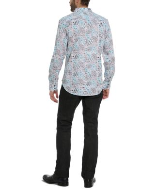 Hendriks Button Front Printed Shirt