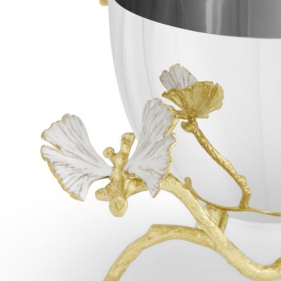 Butterfly Ginkgo Gold Nut Bowl
