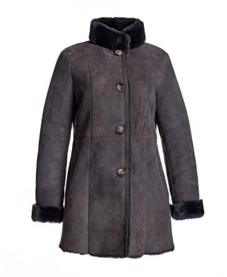 Shearling Jacket with Stand Collar